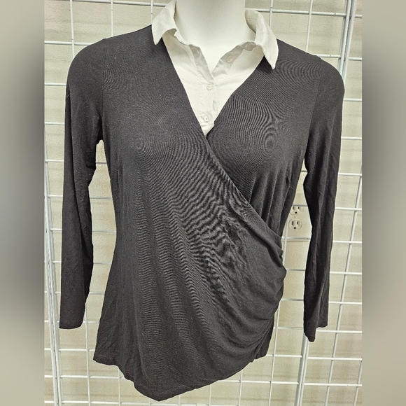 SERAPHINE Maternity wrap Top. WORK EDIT - Picture 1 of 5